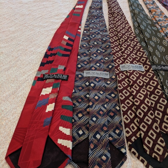 6 Vintage 100% silk ties Zylos by George Machado - Picture 2 of 8